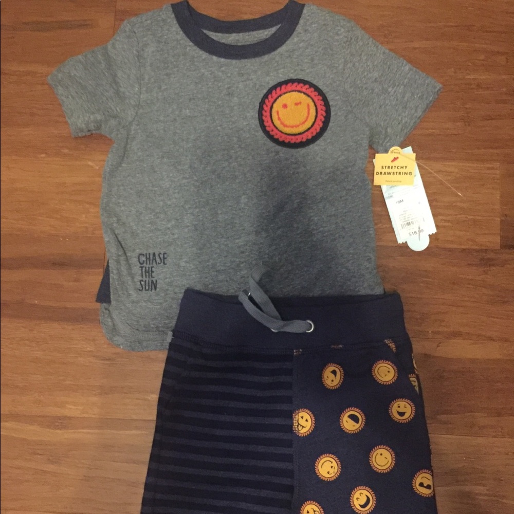 BNWT- Cat & Jack 2 piece set shirt and shorts